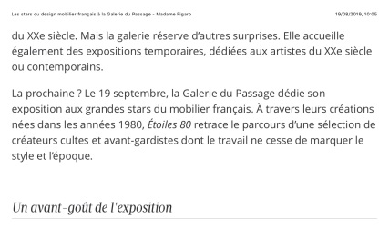 Les stars du design mobilier français à la Galerie du Passage - Madame Figaro - page 2